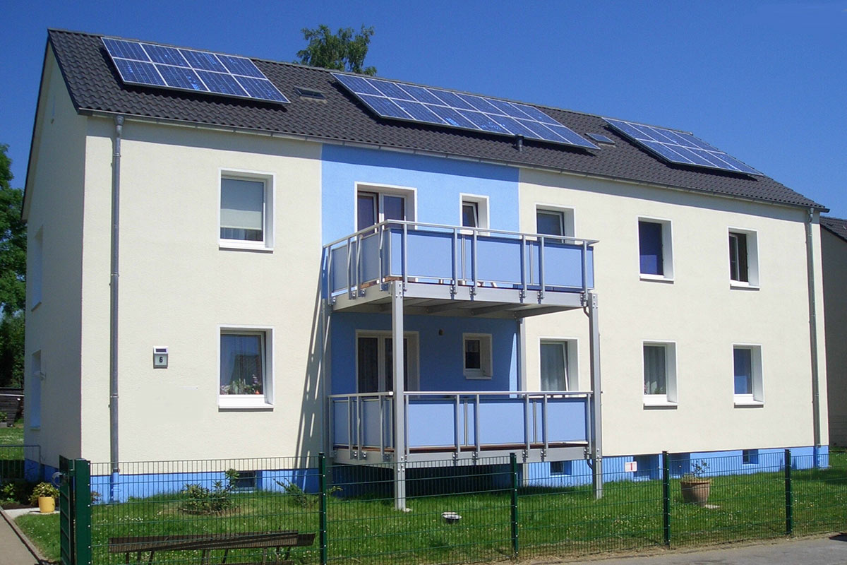 Alu Überdachung - Balkon am Mietshaus