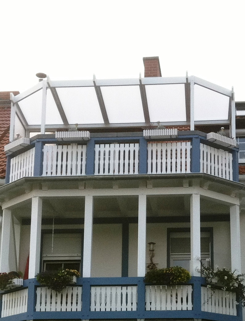 Alu Überdachung - Balkonüberdachung