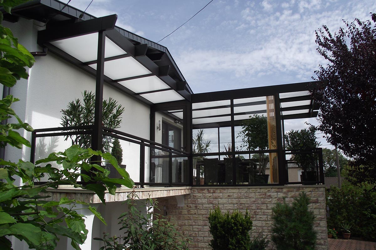 Alu Überdachung - Balkonüberdachung