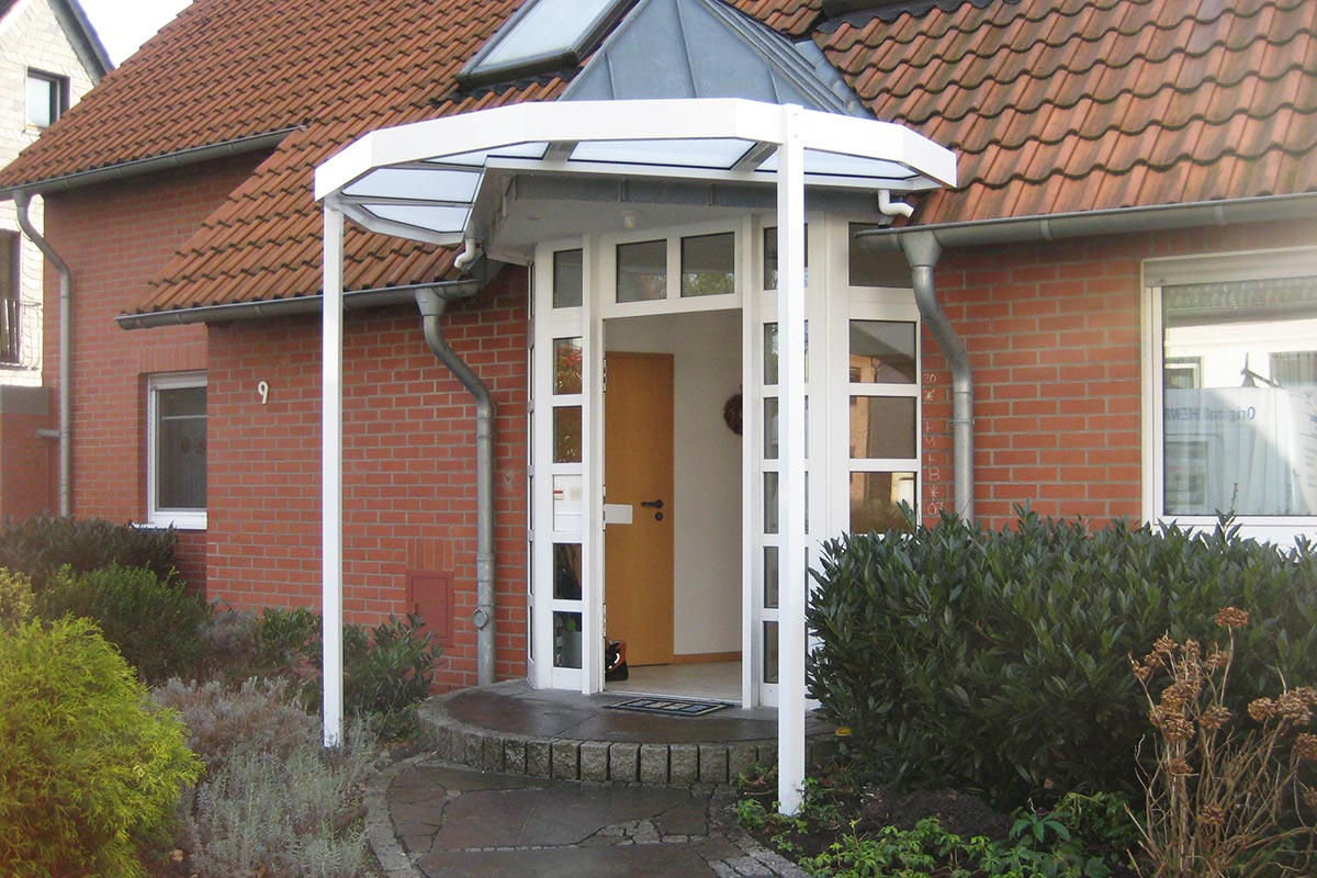 Alu Überdachung - Haustürüberdachung