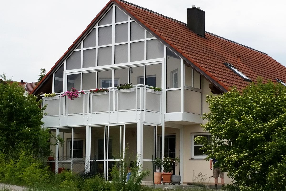 Alu Überdachung - Vorstellbalkon