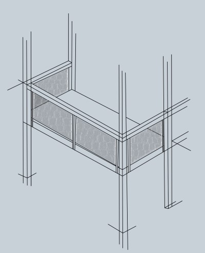 vorgestellter Balkon